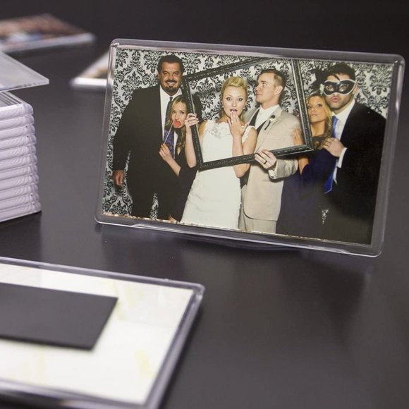 Premium Clear Acrylic Fridge "Photo-Insert" Magnet Frame. 4.1 x 2.6 inches. New! - Picture 2 of 9